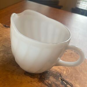 Vintage Fire King Azurite Blue Swirl Glass Creamer